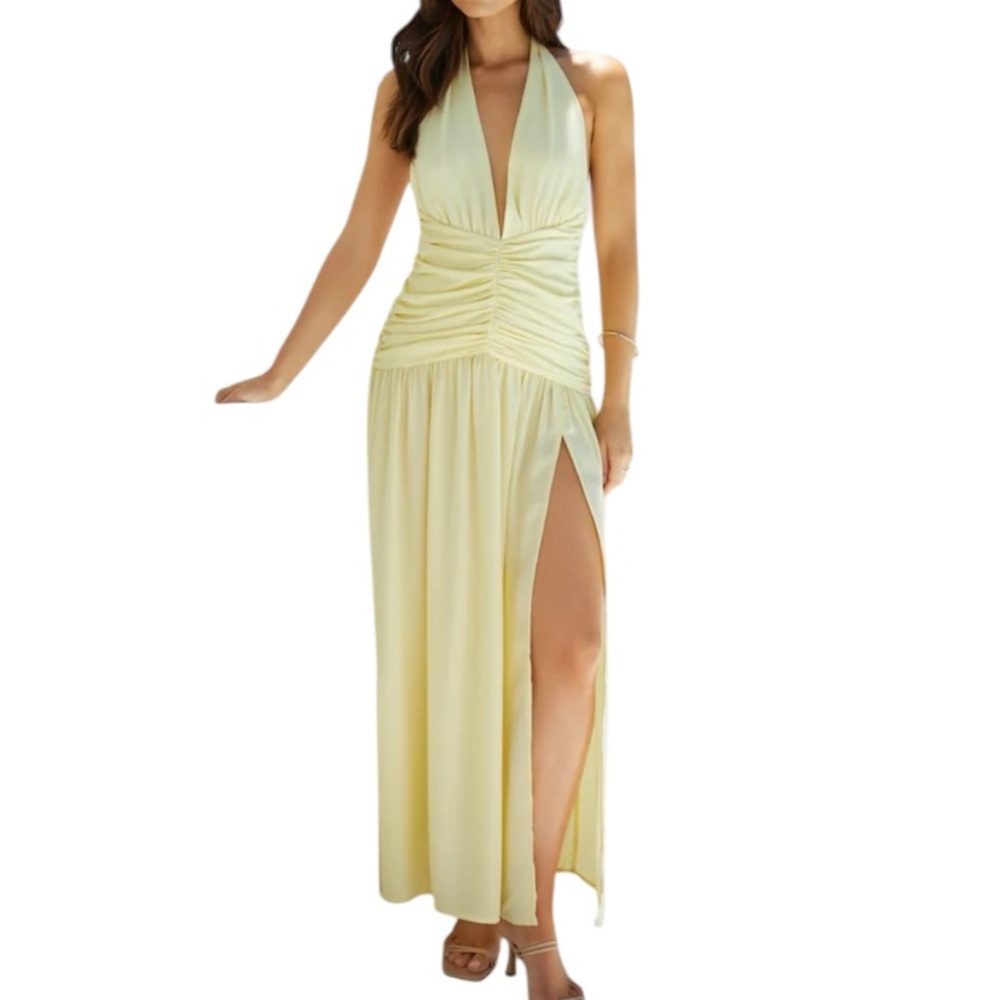 NWT - Fortunate One Yellow Maxi Dress